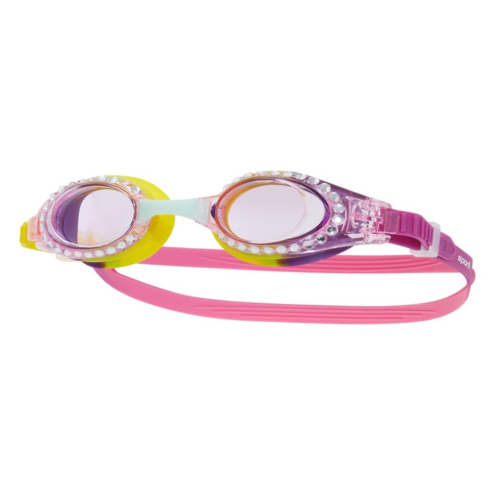 Sporti Ripple Racer Bling Goggle Jr. - Light Purple Lens/Yellow Pink Strap