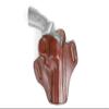 Pusat Holster Premium Leather Open Top Gun Belt Holster 4 inch for Revolver Taurus Tracker 44 (Brown Right Hand) view 1