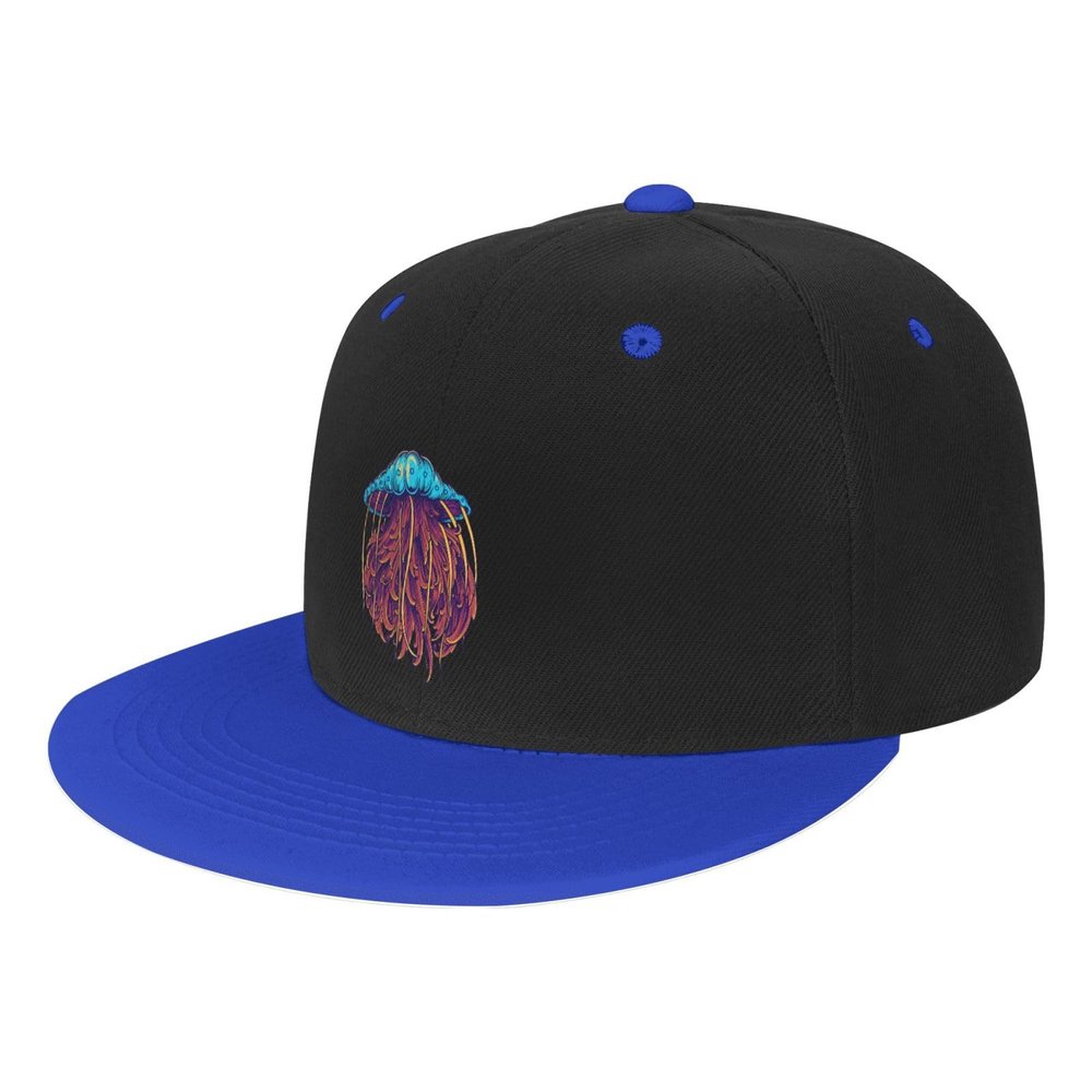Beautiful Jellyfish Baseball Cap for Men Women Snapback Hat Trucker Flat Bill Caps Sun Hats Blue