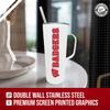 Campus Colors NCAA Stainless Steel 20oz Roadie With Handle & Dual Option Lid With Straw - Officially Licensed Tumbler (Wisconsin Badgers - White) view 4