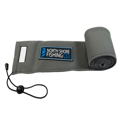 Premium Neoprene Fishing Rod Sleeve  Floating, Puncture Resistant, Labeled Protective Sock for Casting, Spinning, Trolling Fishing Rods (Casting/Trolling, Grey, 75")