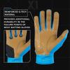 SSK X1 Color Rush Adult Baseball Batting Gloves - Durable Cabretta Leather Palm - 11 Colorways (Black, Small) view 3
