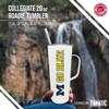 Campus Colors NCAA Stainless Steel 20oz Roadie With Handle & Dual Option Lid With Straw - Officially Licensed Tumbler (Michigan Wolverines - White) view 2