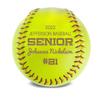 MYETCHEY Personalized Leather Softball | Engraved Softball Award, Trophy (Senior)