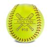 MYETCHEY Personalized Leather Softball  Custom Engraved Team Gift, Softball Coach Gift, Senior Night Award, Custom Name & Team Logo Trophy Keepsake (Cross Bat) view 1