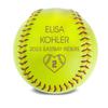 MYETCHEY Personalized Leather Softball  Custom Engraved Team Gift, Softball Coach Gift, Senior Night Award, Custom Name & Team Logo Trophy Keepsake (Heart) view 1