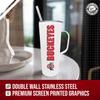 Campus Colors NCAA Stainless Steel 20oz Roadie With Handle & Dual Option Lid With Straw - Officially Licensed Tumbler (Ohio State Buckeyes - White) view 4