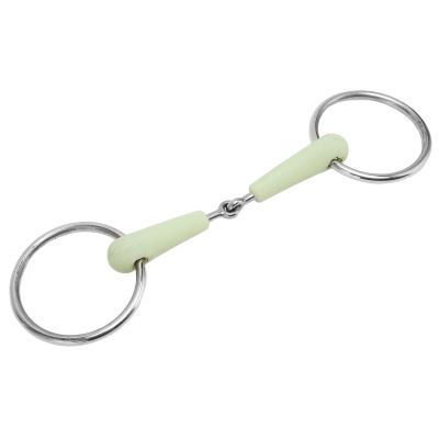 ciciglow Rubber Wrapped Stainless Steel LooseHorse Snaffle Bit,Flavor, Comfortable and, Ideal for Training and Riding