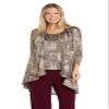 Print Foggy Foil Crinkle Duster Pant Set view 2