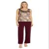 Print Foggy Foil Crinkle Duster Pant Set view 3