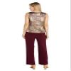 Print Foggy Foil Crinkle Duster Pant Set view 4