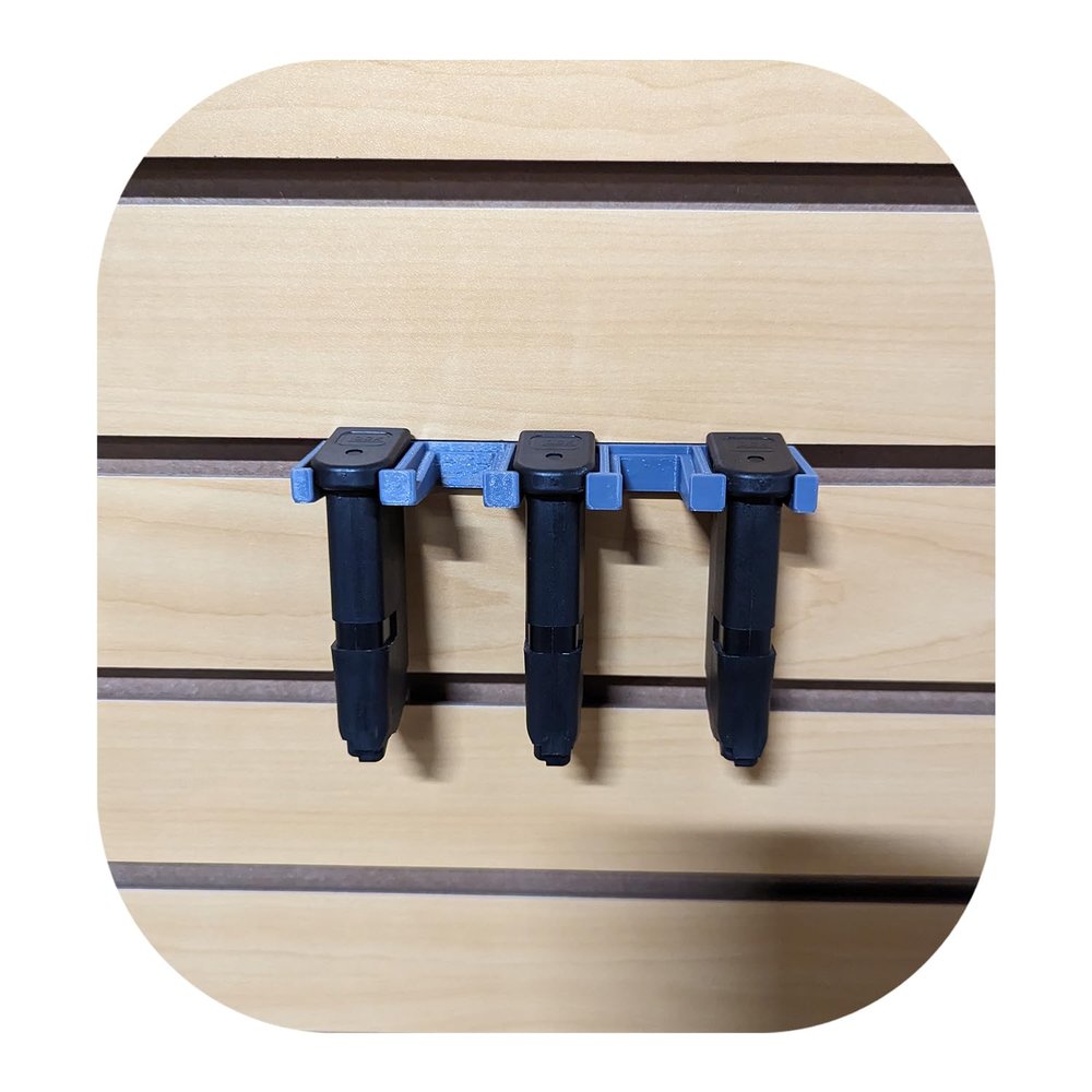 Hammy3DPrints Mount for Glock 42 Mags - Slatwall | Magazine Holder Storage Rack (Gray, Store Wall)