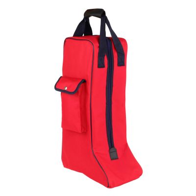 Amagogo Horse Riding Long Boot Bag with Top Handle Waterproof for Skiing Hiking Side Pocket Versatile Equestrian Equipment Organizer, Red