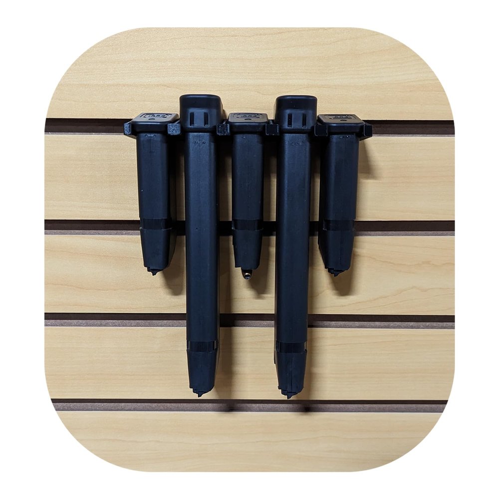 Hammy3DPrints Mount for Glock 17/19/22/etc. 9mm/357/40 Mags - Slatwall | Magazine Holder Storage Rack (Decorative Dyn. Slotwall)