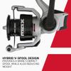 Abu Garcia Max X Size 6000 Spinning Fishing Reel, High-Performance Freshwater Reel, A-Symmetric Carbon Frame and Rotor, Durable & Lightweight Construction, Max Drag of 14lb | 6.4kg view 3
