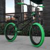 Elite BMX Bicycle 20 & 16" Freestyle Bike - Stealth and Peewee Model (Two Tone Black Green, 20") view 3