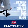 Penn Battle IV Size 6000 Spinning Fishing Reel, Full Metal Body and Sideplate, CNC Gear Technology, Hydro Armor Seals Critical Area from Water Intrusion, HT-100 Drag System view 2