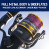 Penn Battle IV Size 6000 Spinning Fishing Reel, Full Metal Body and Sideplate, CNC Gear Technology, Hydro Armor Seals Critical Area from Water Intrusion, HT-100 Drag System view 3