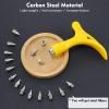 NATEFEMIN 7mm Track Spikes Steel Pyramid Shoe Spikes with Spike Wrench for Track and Field Sprinting or Cross Country, 48Pcs view 4