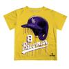 Alex Bregman LSU Tigers MLBPA Officially Licensed Dripping T-Shirt Gold view 1