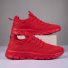 YITUHIO Mens Sneakers Walking Tennis Shoes Lace-up Shoes for Runner Standing All Day Work Light Weight,Red,Mens Size 14.5 view 3