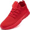 YITUHIO Mens Sneakers Walking Tennis Shoes Lace-up Shoes for Runner Standing All Day Work Light Weight,Red,Mens Size 13.5 view 1