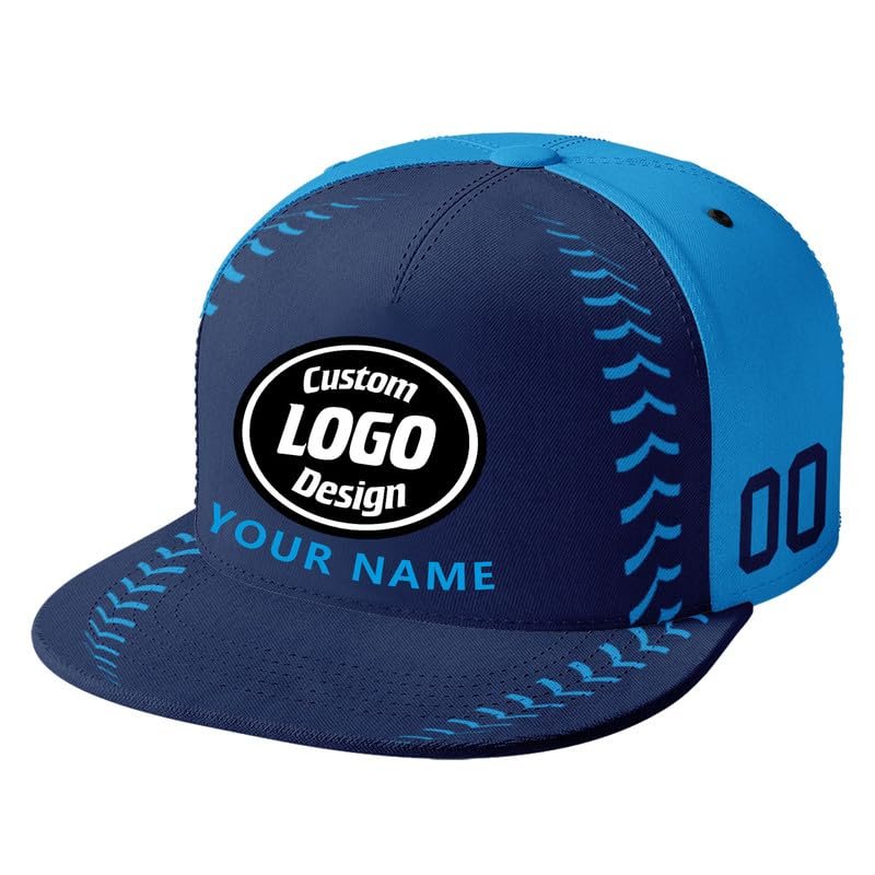 AWSOLE Custom Baseball Cap with Printed Sports Team Logo Name Personalized Fashion Adjustable Men Women Sun Hat for Gift