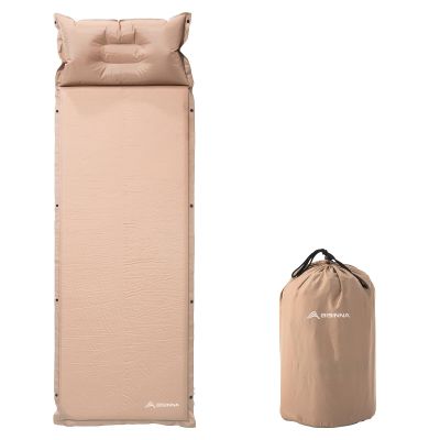 BISINNA Self Inflating Sleeping Pad Thick Foam Sleeping Mattress with Pillow for Camping Lightweight Insulated Sleeping Mat Fast Inflating for Camping Travel Car Tent