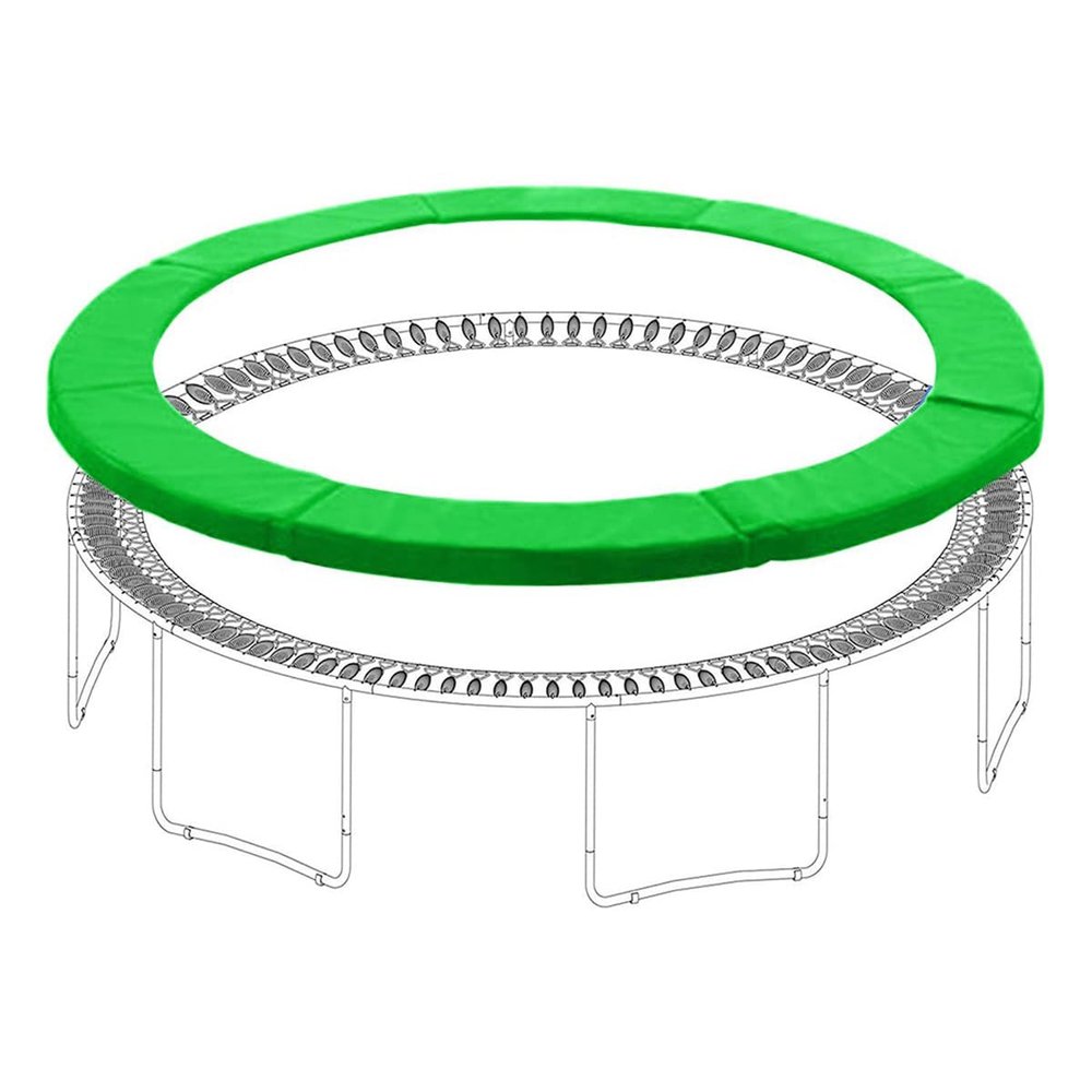 SUOGROLI Replacement Trampoline Safety Pad, 6FT-16FT UV Resistant Trampoline Spring Covers, Waterproof Surround Protectable Pad,16FT,Green