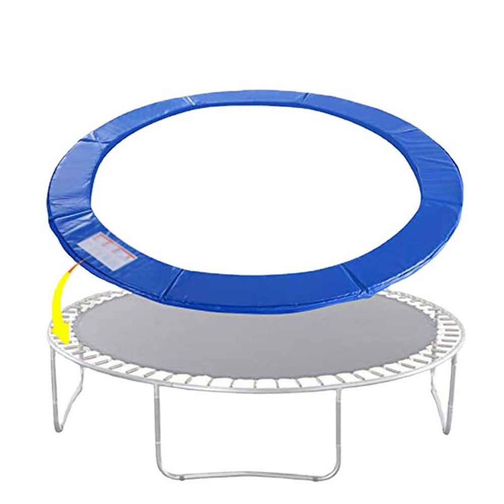 SUOGROLI Replacement Trampoline Safety Pad Mat, 6FT 8FT 10FT 12FT 13FT 14FT 16FT UV Resistant Safety Mat Spring Cover,15FT-458cm,Blue