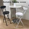 CukUJH Folding Chair High Stool Folding Folding Bar Chair Soft Cushion Bar Chair Steel Folding Chair Folding Chair High Chair view 4