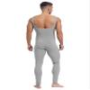 Vxuxlje Men's One Piece Athletic Unitard Square Neck Bodysuit Gymnastics Leotard Tight Jumpsuits Light Gray XX-Large view 2