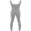 Vxuxlje Men's One Piece Athletic Unitard Square Neck Bodysuit Gymnastics Leotard Tight Jumpsuits Light Gray XX-Large view 4