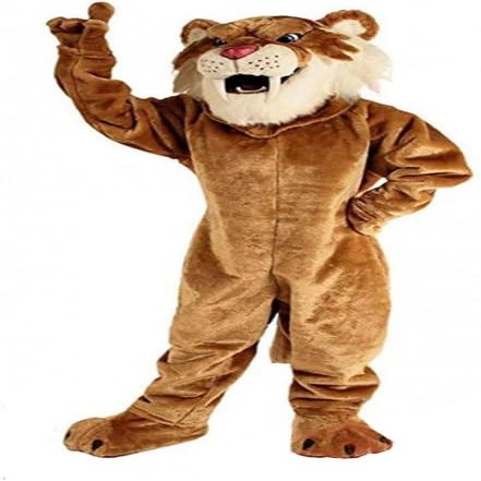 Sabertooth Tiger Mascot Costume Adult Size for Men & Women with Built-in Fan Inside the Head