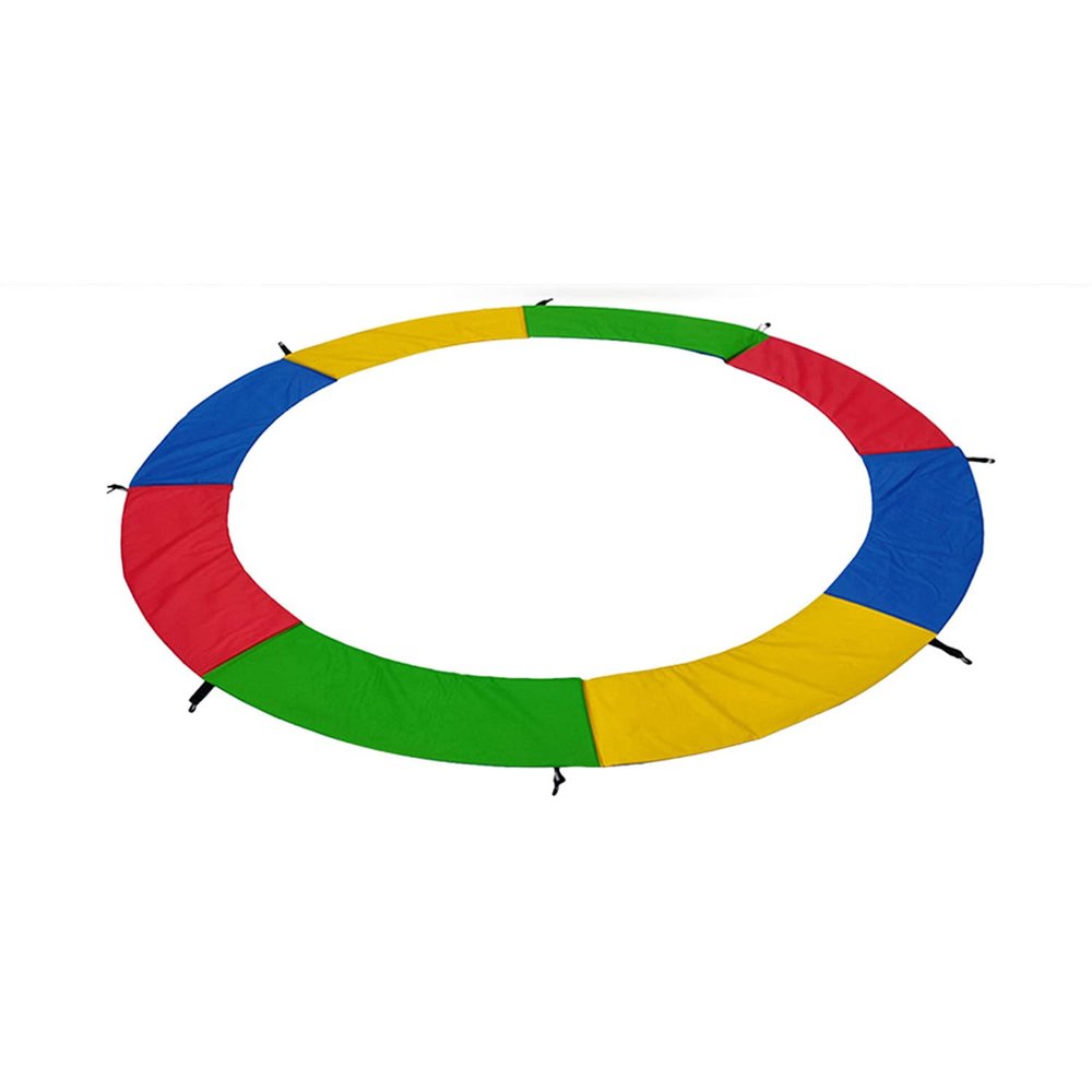 Safety Spring Cover 6FT-16FT Trampoline Replacement Pad Safe Water Resistant Round Spring Protection Cover,14FT-4.27m,Multi-Colored