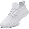 YITUHIO Mens Tennis Shoes Lace-up Sneakers for Walking Runner Standing All Day Work Light Weight,White,Mens Size 6.5 view 1