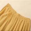 Hisanny Womens Plus Size Linen Pants Wide Leg Palazzo Trousers High Elastic Waist Flowy Culottes with Pockets Yellow XX-Large view 4
