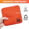 Timtaoth Dual Sided Corn Hole Bags Professional Cornhole Bags Set of 8 Regulation Size Weight Pro Corn Hole Bean Bags Slick and Stick (Turquoise&Orange) view 4