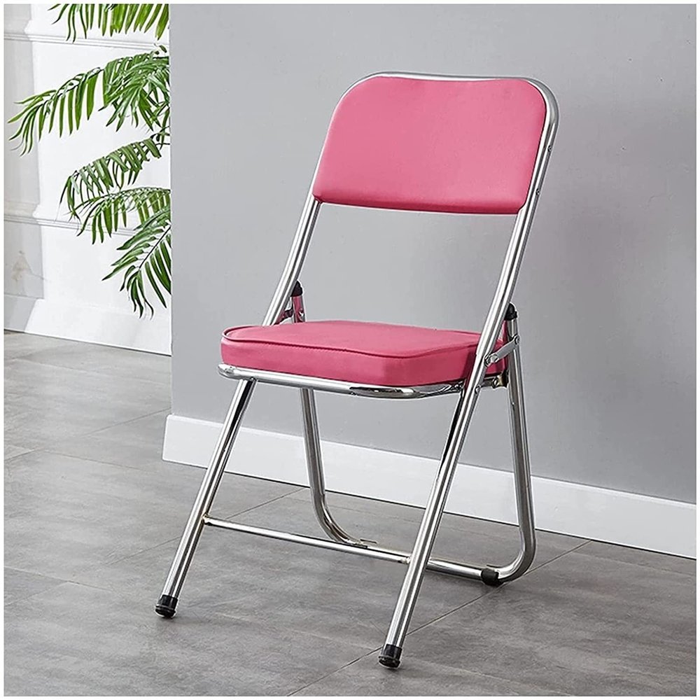 CukUJH 2pcs Folding Chair Conference Chair Meeting Place Leisure Activity Backrest Office Chair Adult Office Stool