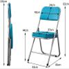 CukUJH 2pcs Folding Chair Conference Chair Meeting Place Leisure Activity Backrest Office Chair Adult Office Stool view 2