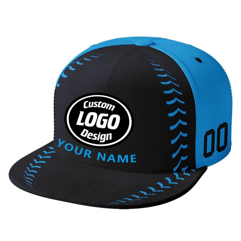 AWSOLE Custom Baseball Cap with Printed Sports Team Logo Name Personalized Fashion Adjustable Men Women Sun Hat for Gift