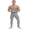 Vxuxlje Men's One Piece Athletic Unitard Square Neck Bodysuit Gymnastics Leotard Tight Jumpsuits Gray X-Large view 1