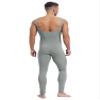Vxuxlje Men's One Piece Athletic Unitard Square Neck Bodysuit Gymnastics Leotard Tight Jumpsuits Gray X-Large view 2