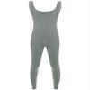 Vxuxlje Men's One Piece Athletic Unitard Square Neck Bodysuit Gymnastics Leotard Tight Jumpsuits Gray X-Large view 3