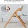 CukUJH Simple Solid Wood Folding Chair Office Chair Computer Chair Back Chair Dining Chair Conference Desk Negotiation Chair view 2