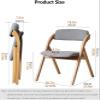 CukUJH Simple Solid Wood Folding Chair Office Chair Computer Chair Back Chair Dining Chair Conference Desk Negotiation Chair view 4