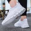 YITUHIO Mens Tennis Shoes Lace-up Sneakers for Walking Runner Standing All Day Work Light Weight,White,Mens Size 7 view 2