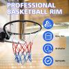 SculPong Basketball Rim Replacement, Wall Hanging Standard 18" Steel Rim with All Weather Net, Wall Mounted Basketball Hoop Indoor Black view 3