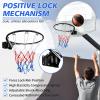 SculPong Basketball Rim Replacement, Wall Hanging Standard 18" Steel Rim with All Weather Net, Wall Mounted Basketball Hoop Indoor Black view 4