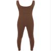 Vxuxlje Men's One Piece Athletic Unitard Square Neck Bodysuit Gymnastics Leotard Tight Jumpsuits Brown X-Large view 3